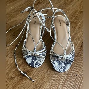 Torrid Snake skin lace up wedges